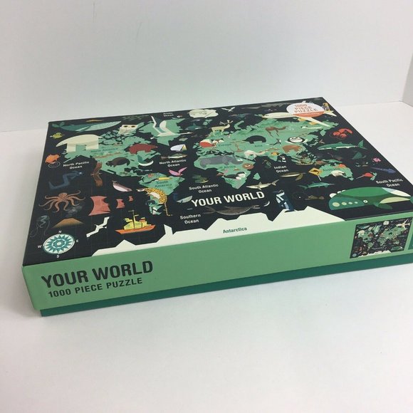 Mudpuppy Puzzle Your World Map 1000 Piece Paul Daviz 27" X 20" Jigsaw Puzzles - Picture 9 of 12